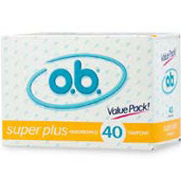 O.B. Tampons Super Plus Absorbency - 40 Ea